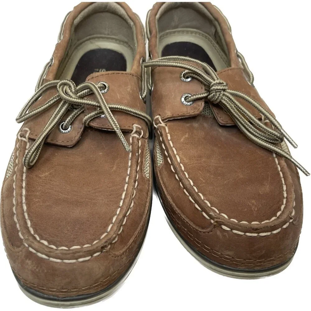 Sperry Top Sider Men's Sz 9.5 M Brown Leather Boat Deck Shoes Loafers NWOT